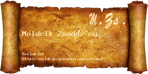 Moldrik Zsadány névjegykártya